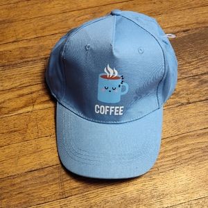 Blue Mom And Kid Hats With Milk And Coffee Designs